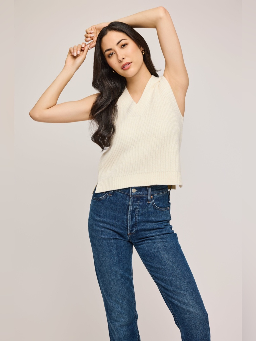 Gentle Fawn Cream Knit Sweater Tank - Picture 2 of 5